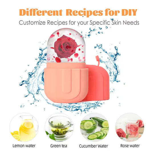 Ice Face Roller Silicone Face Lifting Contouring Tools Ice Cube Trays Ice Globe Balls Eye Facial Massager Beauty Skin Care Tools